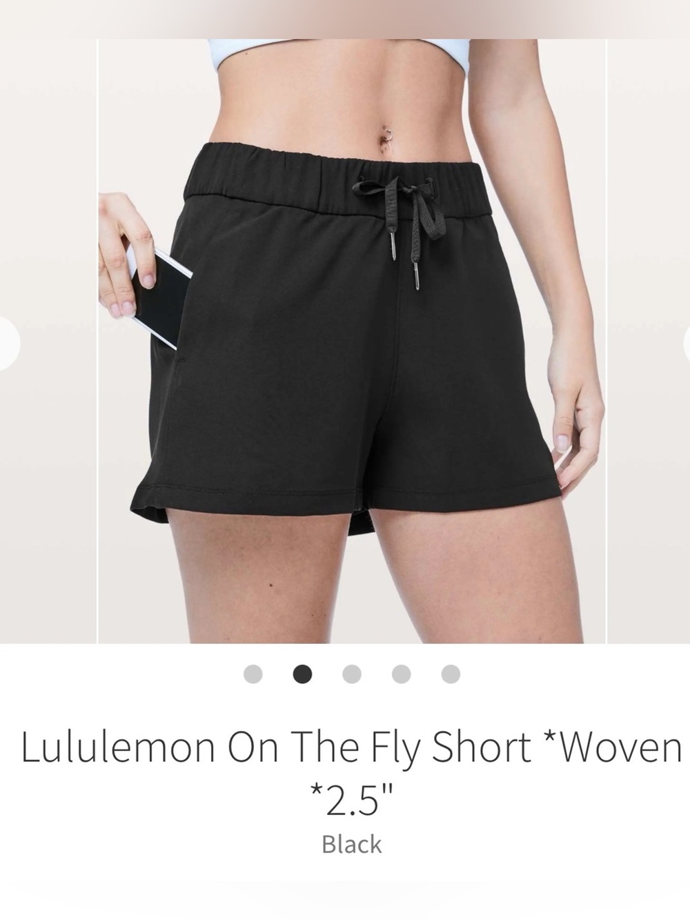 lululemon athletica On The Fly 2.5" Shorts - Black